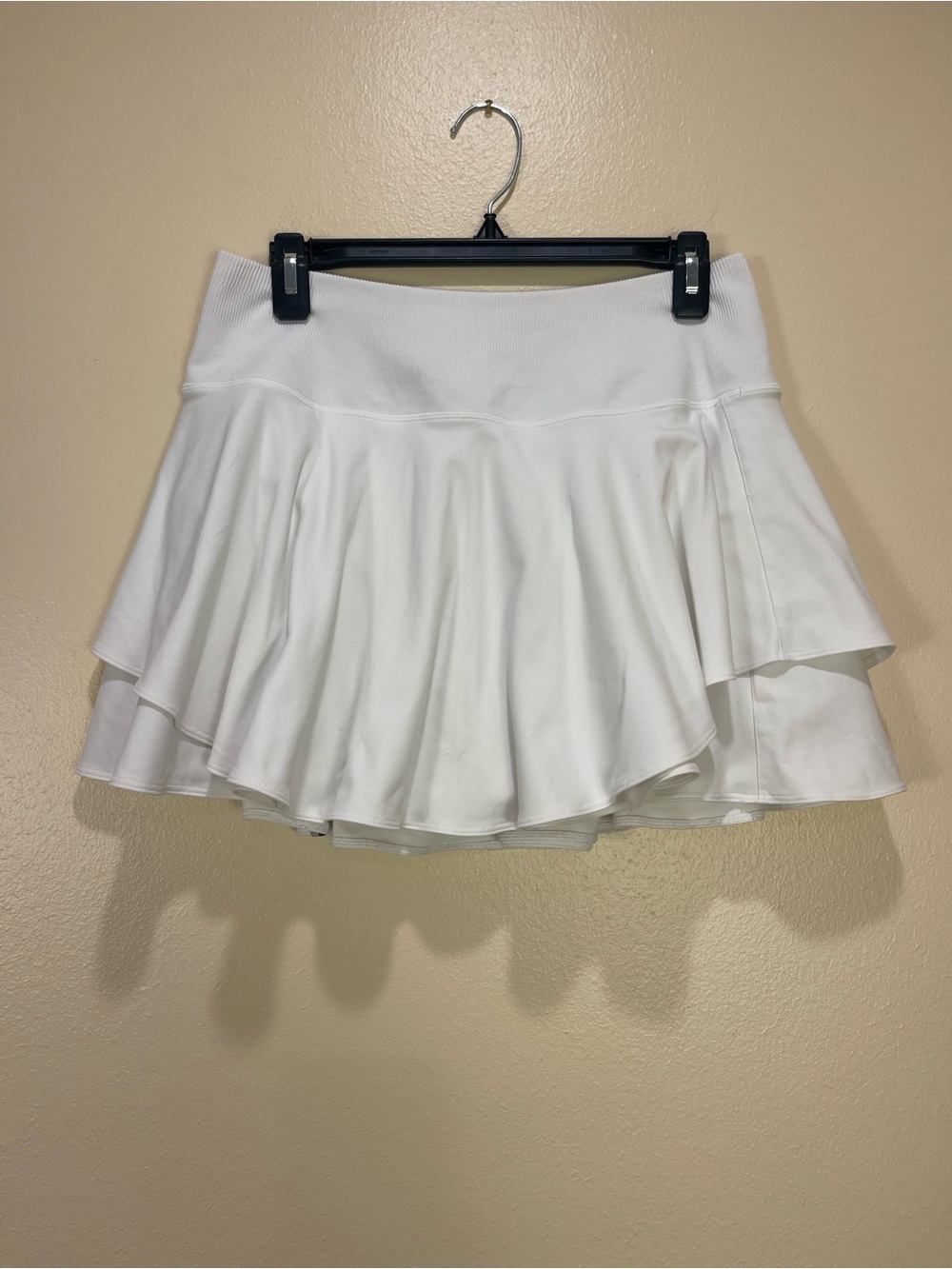 Rhoback Sydney Tennis Skort White M Golf Pickleball Athletic Ruffle Stretchy